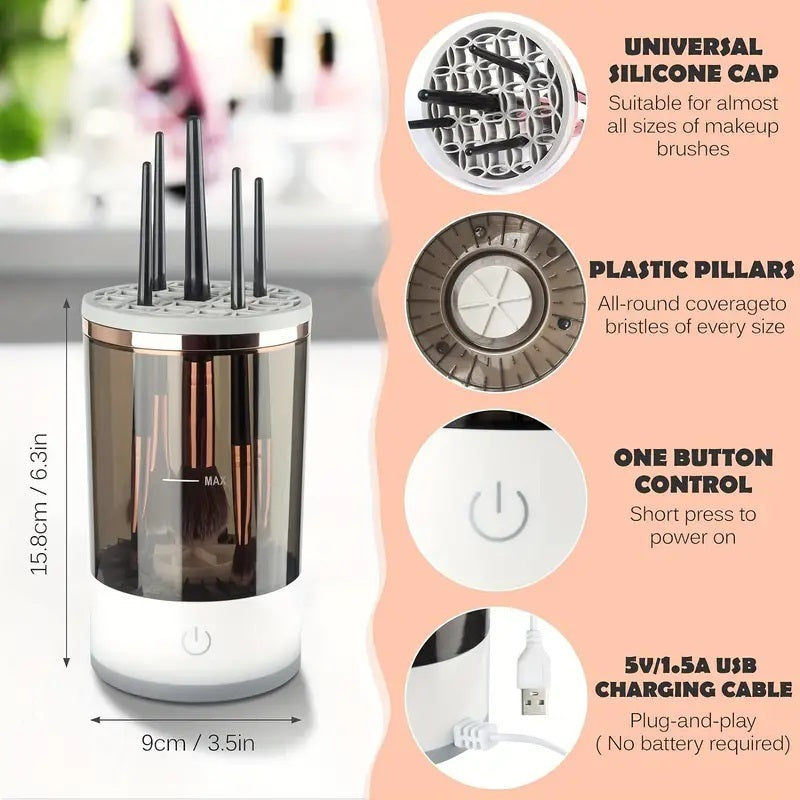 USB Rechargeable Electric Makeup Brush Cleaner