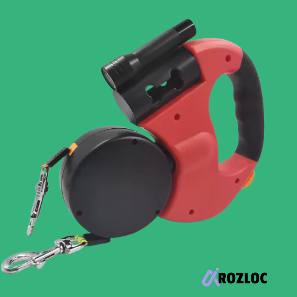 Retractable Dual Leash for Walking Two Pets